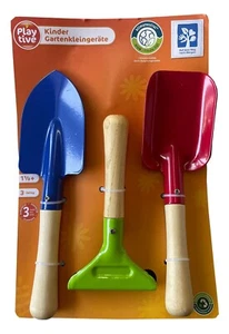 3 TLG. Gartenset - Schaufel - Rechen - Spaten - aus Holz und Metall - für Kinder - Bild 1 von 4