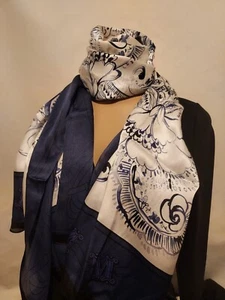 Pañuelo seda Max Mara azul - Imagen 1 de 1