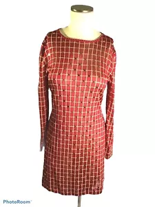 ST JOHN Evening Paillettes, Red / Gold Stunning , sz 6 Euc - Picture 1 of 5