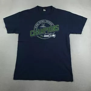 NFL Seattle Seahawks Shirt Blue Short Sleeve Graphic Tee Size L Basic - Picture 1 of 9