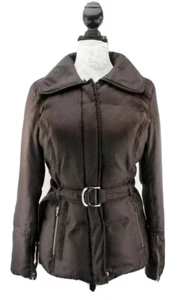 Laundry By Shelli Segal Women’s Goose Down Belted Parka Coat S Embossed Jacket - Picture 1 of 12