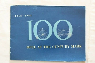 Редкая книга 1962 OPEL AT THE CENTURY MARK 40 пг, хорошая форма, брошюра СМОТРИТЕ! Buick - Изображение 1 из 4