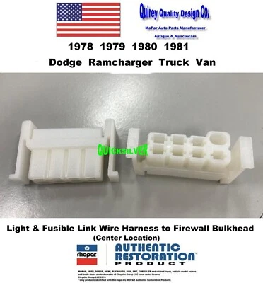Dodge Ramcharger 1978 81 camioneta furgoneta luces y arnés de enlace fusible terminal EE. UU. Foto 1 de 2