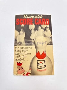 Vintage 1962 Brunswick Bowling Score Card J11 - Bild 1 von 4