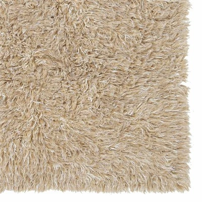 Linon New Flokati Hand Woven Wool 2'4"x8'6" Rug in Tan Brown - Image 1 of 4