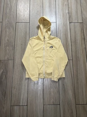 Women’s Colorado Buffaloes CU Buffs Zip Up Hoodie Sweatshirt L Large Yellow  - Image 1 of 4