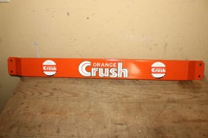 Letrero de porcelana raro vintage Orange Crush Soda Pop Store 32" puerta empujar barra - Imagen 1 de 10