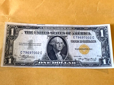 1935A $1 North Africa "GOLD" Seal SILVER Certificate - XF - Image 1 of 2