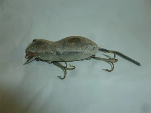 Vintage 3 Inch Flocked Heddon Meadow Mouse Fishing Lure  Lot P-701 - Picture 1 of 9