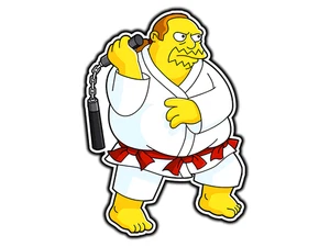 Kung Fu Comic Book Guy Springfield Family Sticker Waterproof Vinyl Decal Die-Cut - Picture 1 of 1