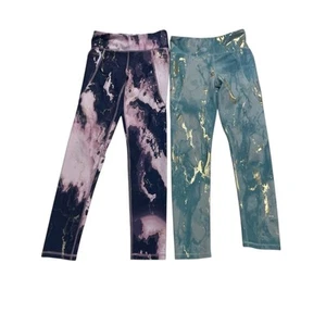 Old Navy girls activewear leggings purple and teal size large 10/12 - Picture 1 of 9