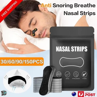 Nasal Strips Stop Snoring Help Breathe Better Easy Right Anti Snore Nose Strips - image 1 of 3