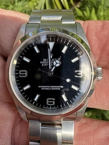 MINT Rolex Explorer Black 36mm Stainless Steel Automatic Watch - Picture 1 of 15