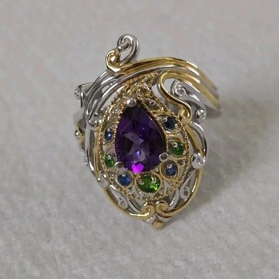 Anillo cola de sirena pavo real plata esterlina Michael Valitutti Gems En Vogue $762 Foto 1 de 4