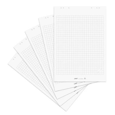Flipchart Papier, kariert, 20 Blatt je Block, 70 g/m², 5 Stück - Bild 1 von 4