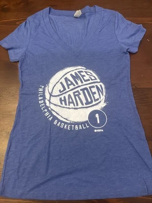 James Harden graphic t-shirt - Women’s Medium - Next Level Clippers 76ers - Image 1 of 4