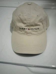 Tommy Hilfiger Hat Cap Strap Back Adjustable OS-Tan Color - Good Condition - Picture 1 of 8