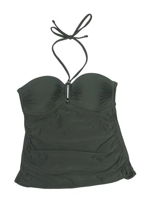 Top de traje de baño verde Merona para mujer M Foto 1 de 2