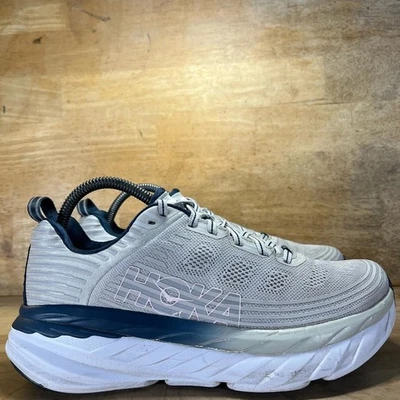Zapatillas deportivas Hoka One One Bondi 6 acolchadas para mujer talla 9 gris azul Foto 1 de 4