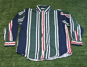  Vintage Trader Bay Striped Button Down Large Y2k - Picture 1 of 9