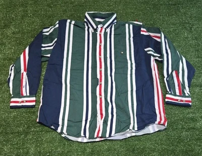  Vintage Trader Bay Striped Button Down Large Y2k - Image 1 of 4