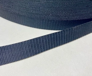 25 feet of 3/4 inch wide BLACK lightweight thin nylon webbing abt 0.8mm thick - Picture 1 of 1
