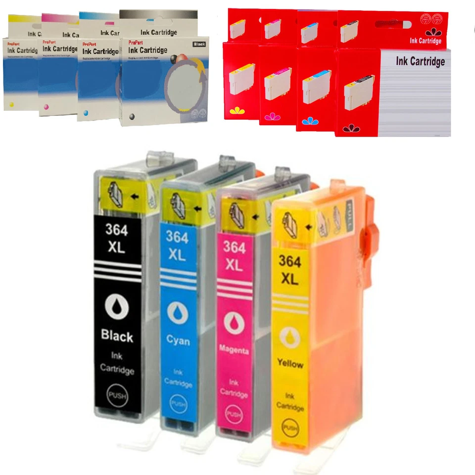 HP 364XL CARTUCCIA COMPATIBILE NO ORIGINALE BK C M Y 1 4 - Immagine 1 di 1