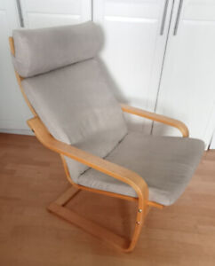Sessel Stuhl Ikea Poäng Alcantara  Schwingsessel ergonomisch Relaxsessel Birke
