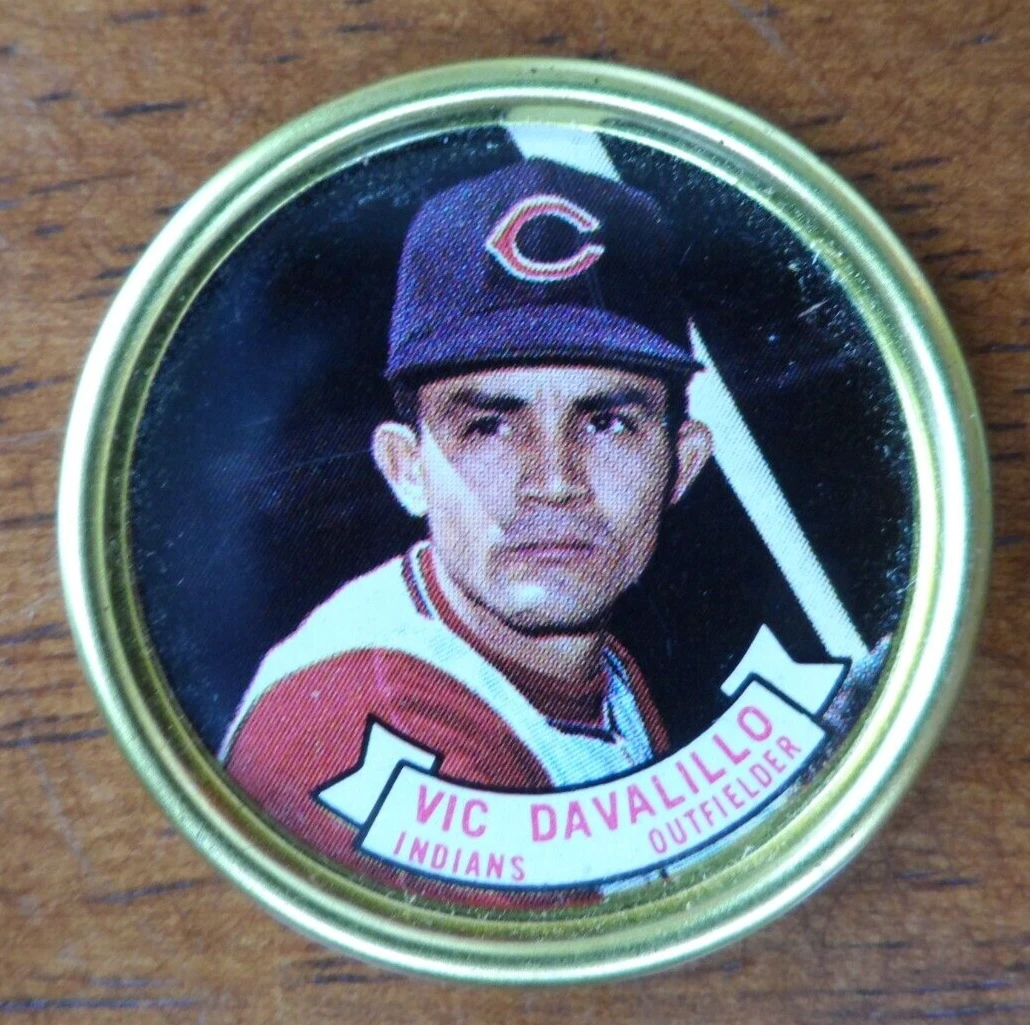 1964 TOPPS BASEBALL COIN #86 VIC DAVALILLO CLEVELAND INDIANS SET BREAK U-906