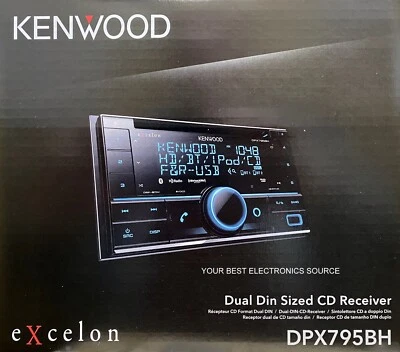 NEW Kenwood DPX795BH 2-DIN AM/FM/CD Car Audio Receiver, Bluetooth, HD Radio - Image 1 of 4