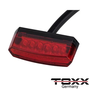 ToXx LED Mini luz trasera empotrada luz de freno homologada E moto quad scooter 12V - Imagen 1 de 3