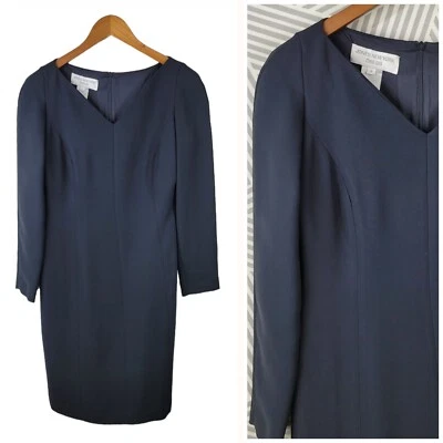 Винтажное платье-футляр Jones NY размер 6 вечернее коктейльное платье карьерное черное LBD - Изображение 1 из 4