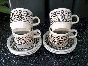 BILTONS RETRO CELTIC ROSE CUPS AND SAUCERS - 3 CUPS 6 SAUCERS - Picture 1 of 2