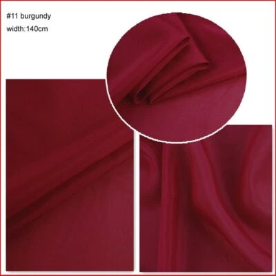1 Yard X 1.4 meter Plain Silk Cotton Fabric White Silk Material For Dress Lining - Image 1 of 4