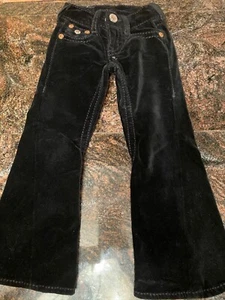 True Religion Kids Black Velvet Size US 4 - Picture 1 of 7