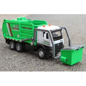 Garbage Truck Toy Model Toy Car Metal Diecast Toy Vehicle with Light Sound - Picture 1 of 15