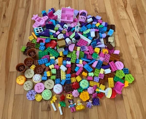 Lego Duplo Princess Pink Purple Castle DIsney Ice Cream Cupcake Candle Cake Lot - Imagen 1 de 10