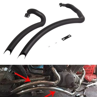 For Yamaha Virago XV125 XV250 Black Muffler Exhaust Pipes Full System Silencer Foto 1 de 4