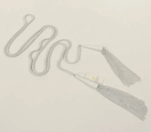 Collana Kendra Scott Phara Lariat opaca nappa bianca 107 nuova con etichetta nuova $125 - Foto 1 di 12