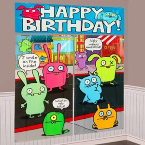 UGLYDOLLS Scene Setter Birthday Party selfie photo backdrop Moxy Ox Babo Wage - Picture 1 of 1
