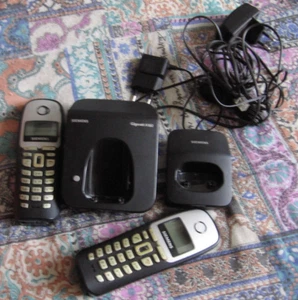 SIEMENS GIGASET A160 DUO BLACK TELEFONO CORDLESS Base 2 apparecchi alimentatori - Foto 1 di 3