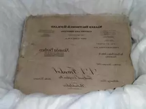 Lithograph Printing Stone 2-Sided Walker Bros Bailey Banks Biddle New York & PA - Picture 1 of 12