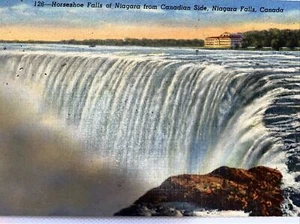 Antique Postcard Horseshoe Falls Niagara Falls - Canada Side - Picture 1 of 7