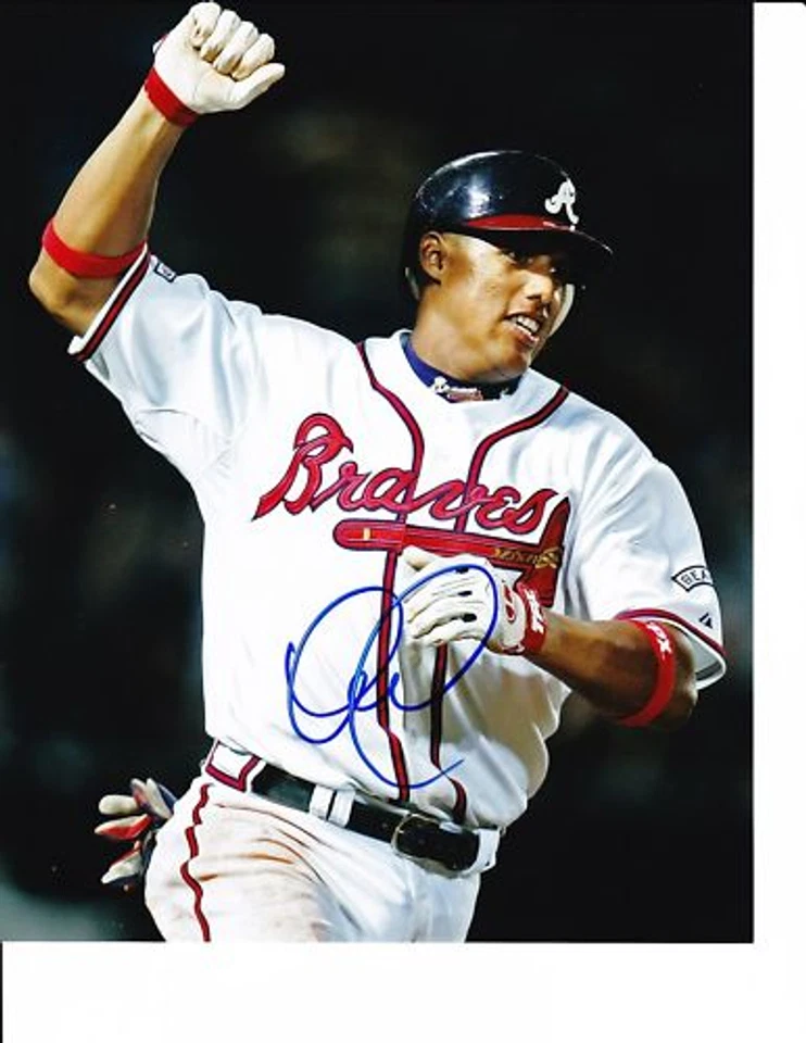 ATLANTA BRAVES YUNEL ESCOBAR FIRMADO CELEBRAR 8X10 Foto 1 de 1