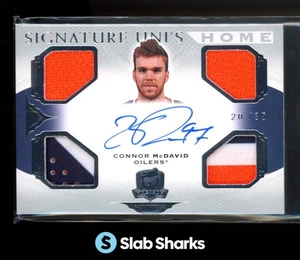 2020 UPPER DECK THE CUP CONNOR MCDAVID SIGNATURE HOME UNI'S QUAD PATCH AUTO /35 - Bild 1 von 3