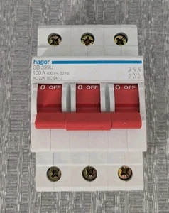 HAGER SB399U AC 22A 100A 3-poliger Hauptschalter  - Bild 1 von 10