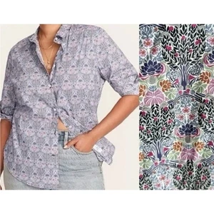 J. Crew Liberty Club Nouveau Slim Fit LS Button Front Shirt sz 8 - Picture 1 of 5