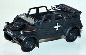 VW Kübel 4x4 Tipo 82 abierto 1940 militar gris oscuro 1:43 Cararama - Imagen 1 de 12