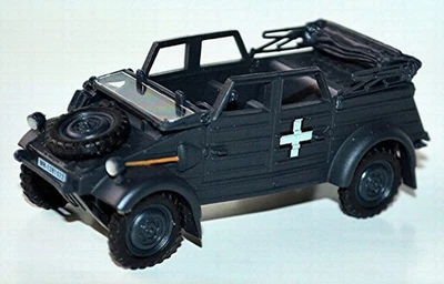 VW Kübel 4X4 Tipo 82 Aperto 1940 Militare Grigio Scuro 1:43 Cararama - Immagine 1 di 4
