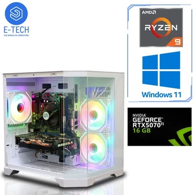 RTX Gaming PC AMD Ryzen 9 5900X 64GB DDR4 16GB RTX 5070 Ti 4TB M.2 Windows 11 - Image 1 of 4